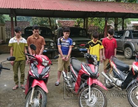 Các đối tượng này đã gây ra nhiều vụ trộm xe máy