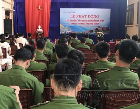  Công an huyện Ba Bể phát động Cuộc vận động “Xây dựng lực lượng Công an huyện chính quy, tinh nhuệ, từng bước hiện đại”