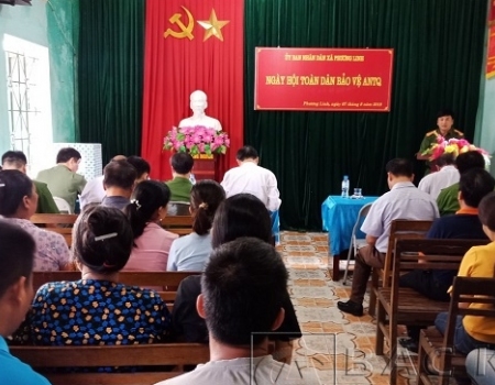 Đại tá Nguyễn Thanh Tuân – PGĐ Công an tỉnh phát biểu tại Ngày hội
