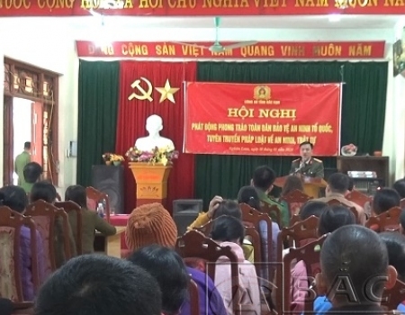 Buổi phát động góp phần giúp nhân dân xã Nghiên Loan nâng cao nhận thức pháp luật, tích cực tham gia phong trào bảo vệ ANTQ