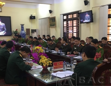 Giao ban trực tuyến giữa Bộ Công an và Bộ Quốc phòng tại điểm cầu Công an tỉnh Bắc Kạn