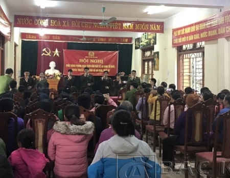 Một buổi phát động tập trung do lực lượng Xây dựng phong trào toàn dân bảo vệ ANTQ tham mưu thực hiện