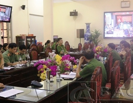 Tại điểm cầu Công an tỉnh Bắc Kạn