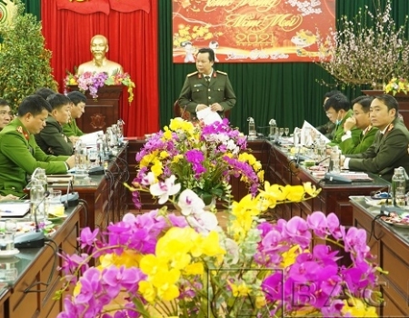 Đại tá Hà Văn Tuyên – Giám đốc Công an tỉnh quán triệt một số nhiệm vụ trọng tâm trong thời gian tới