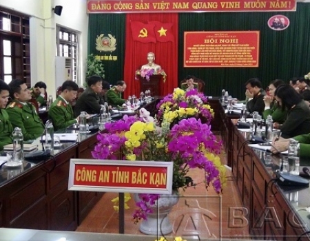 Các đại biểu dự hội nghị tại điểm cầu tỉnh Bắc Kạn