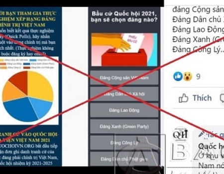 Mọi người cần cảnh giác trước những nội dung phá hoại bầu cử như thế này   Ảnh chụp màn hình