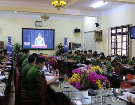 Điểm cầu trực tuyến Công an tỉnh Bắc Kạn
