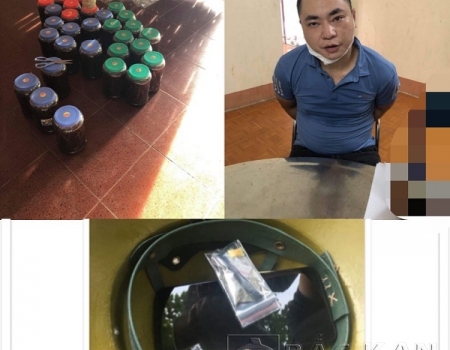Đối tượng Lâm Việt Hoàng và tang vật