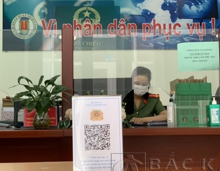 Mã QR code được đặt tại các đơn vị có chức năng giải quyết thủ tục hành chính