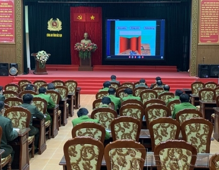 Điểm cầu trực tuyến tại Công an Bắc Kạn