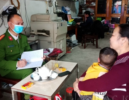 Công an thị trấn Phủ thông tăng cường công tác nắm tình hình quản lý địa bàn