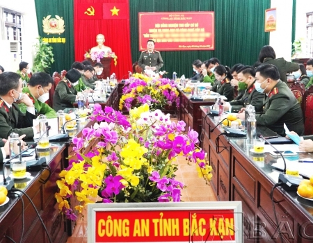  Hội đồng khoa học và công nghệ Công an tỉnh nghiệm thu cấp cơ sở đề tài khoa học cấp Bộ do Đại tá Nguyễn Thanh Tuân chủ nhiệm