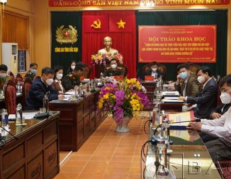 Các đại biểu tham gia tại điểm cầu Bắc Kạn