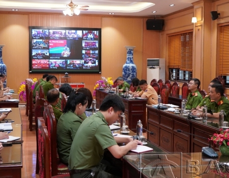 Hội nghị tại điểm cầu Công an tỉnh Bắc Kạn