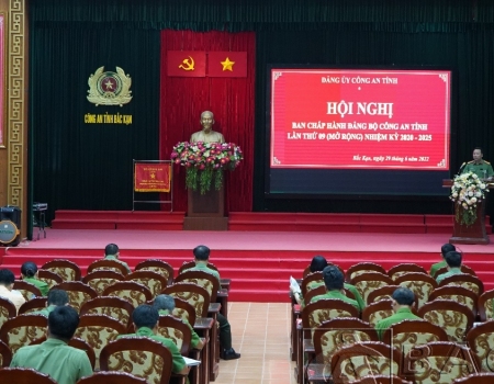 Hội nghị Ban chấp hành Đảng bộ Công an tỉnh lần thứ 9