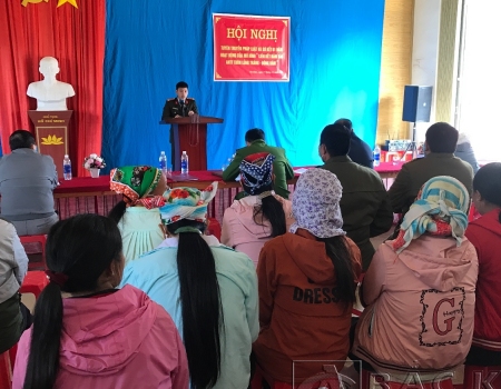 Công an huyện Ba Bể tuyên truyền, phổ biến pháp luật về phòng, chống mua bán người tại xã Hà Hiệu