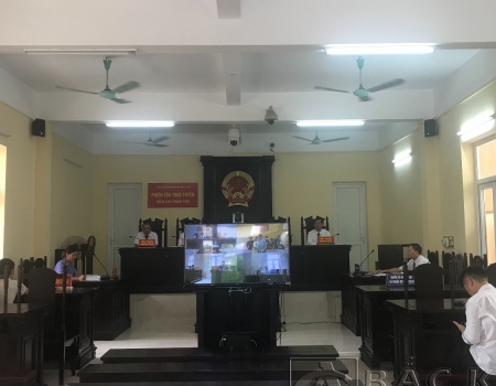 Phiên toà được xét xử theo hình thức trực tuyến