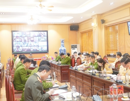 Hội nghị trực tuyến tại điểm cầu Bắc Kạn