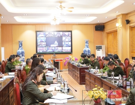 Đại biểu dự hội nghị tại Công an tỉnh Bắc Kạn