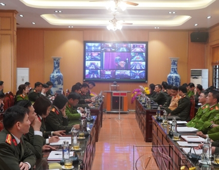 Hội nghị tại điểm cầu Công an tỉnh Bắc Kạn