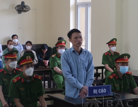 Bị cáo Triệu Tiến Kỳ tại phiên tòa