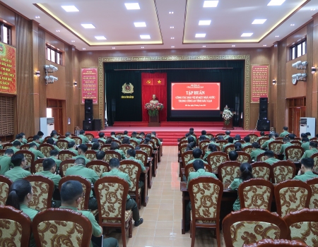 Hội nghị tập huấn công tác bảo vệ bí mật nhà nước trong lực lượng Công an tỉnh năm 2023