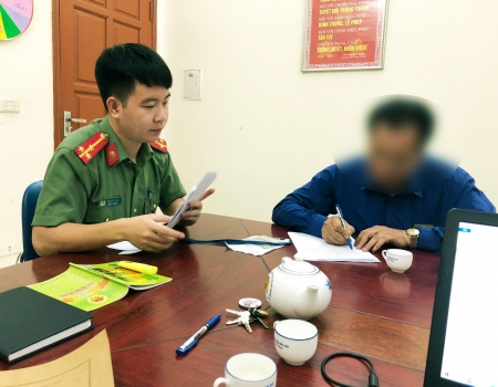 ông N tại cơ quan Công an