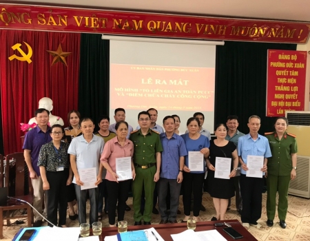 Lễ ra mắt mô hình tổ liên gia an toàn PCCC và điểm chữa cháy công cộng