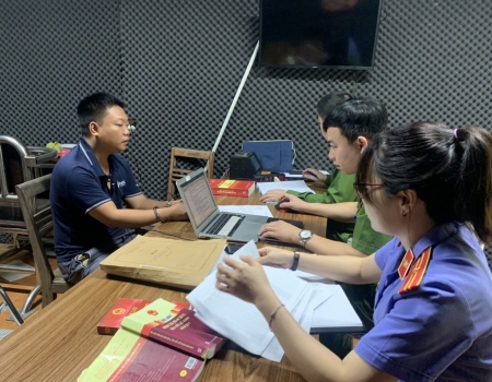 Đối tượng Nguyễn Văn Luân tại cơ quan Công an