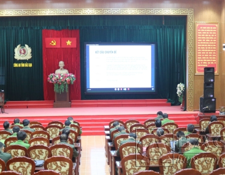 Điểm cầu tại Công an tỉnh Bắc Kạn