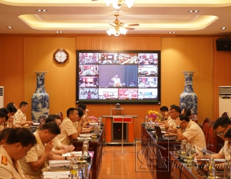 Hội nghị tại điểm cầu Công an Bắc Kạn