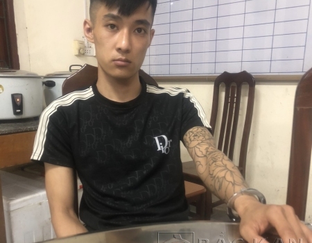 Đối tượng Hà Trường Thi tại cơ quan Công an