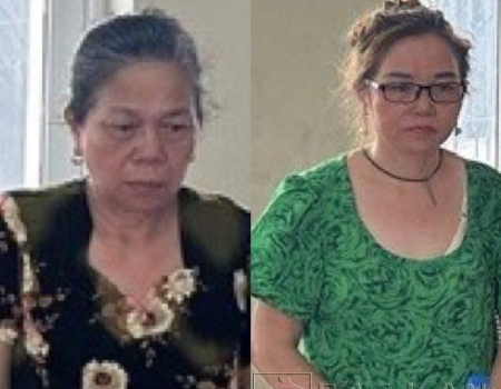 2 đối tượng Đào Thị Ngọc và Vũ Thị Huyên