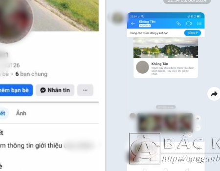 Tài khoản facebook Hiền tạo lập và tin nhắn Zalo gửi đi