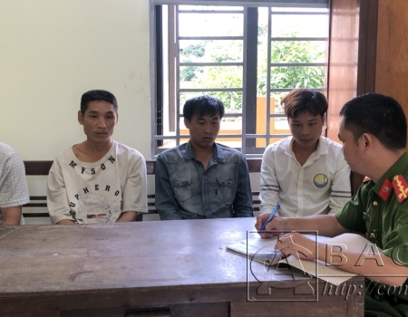 Các đối tượng bị bắt quả tang vào ngày 19/6/2024