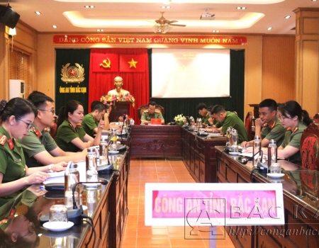 Hội nghị tại điểm cầu Công an tỉnh Bắc Kạn
