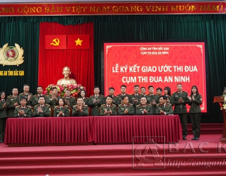 Cụm thi đua An ninh ký giao ước thi đua năm 2025