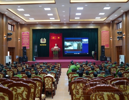 Hội nghị tại điểm cầu Công an tỉnh Bắc Kạn