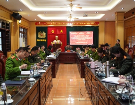  Các đại biểu tại điểm cầu Công an tỉnh Bắc Kạn