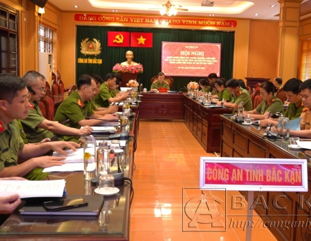 Hội nghị tại điểm cầu Công an tỉnh Bắc Kạn