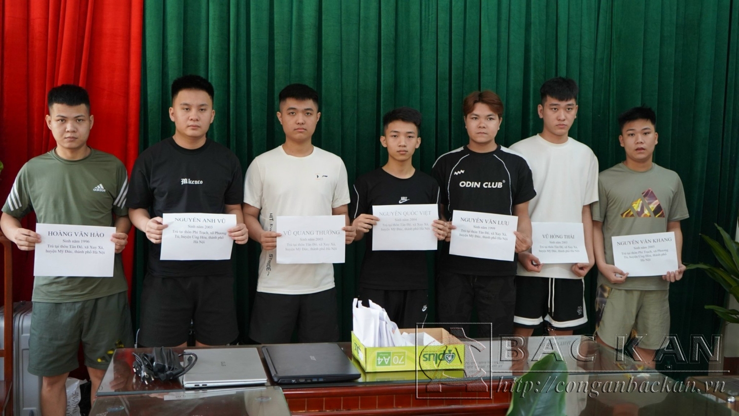  7 đối tượng tại cơ quan Công an