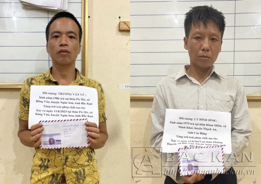 Trương Văn Vũ và Lý Đình Sính tại cơ quan Công an
