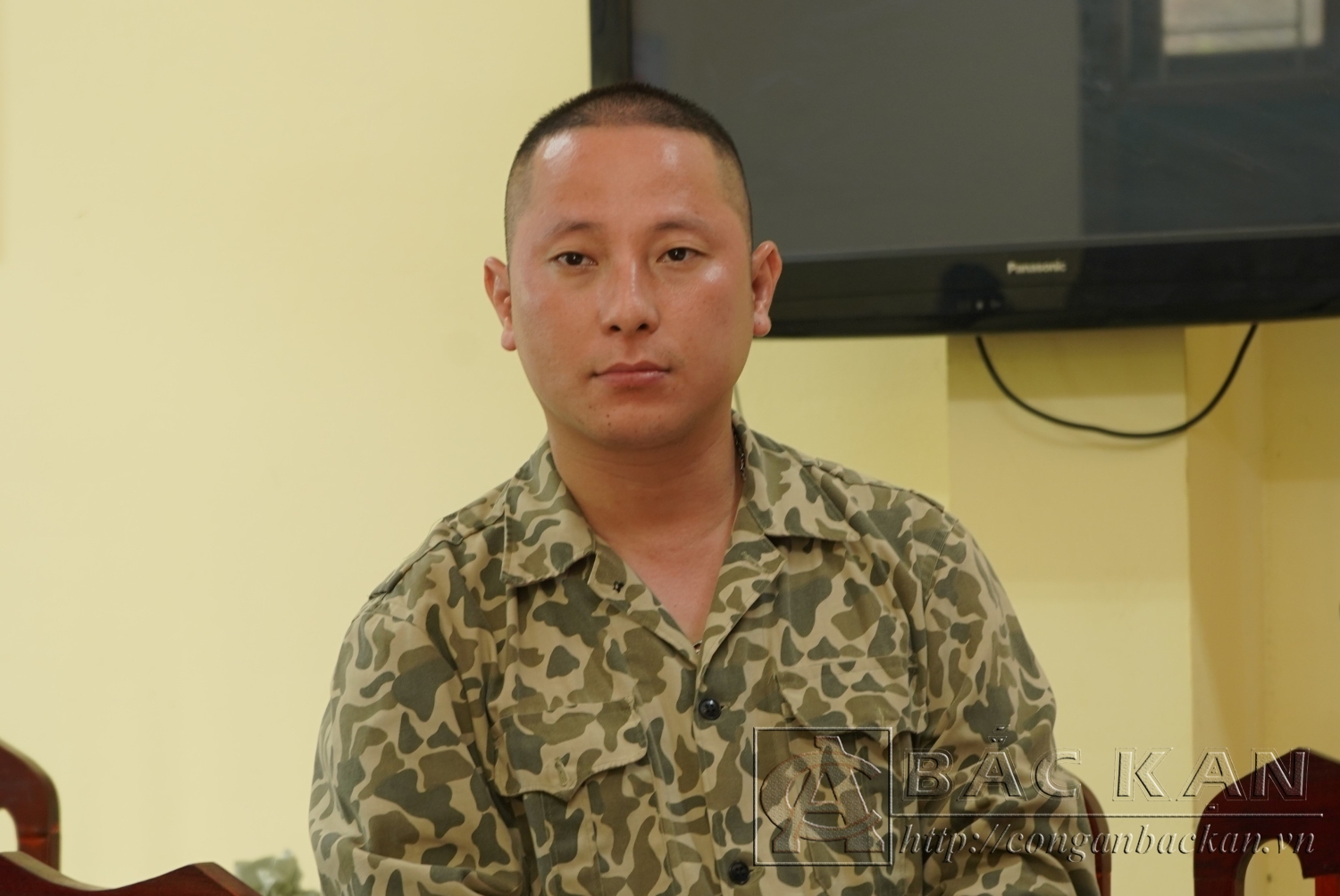 Nguyễn Tiến Vũ tại cơ quan Công an