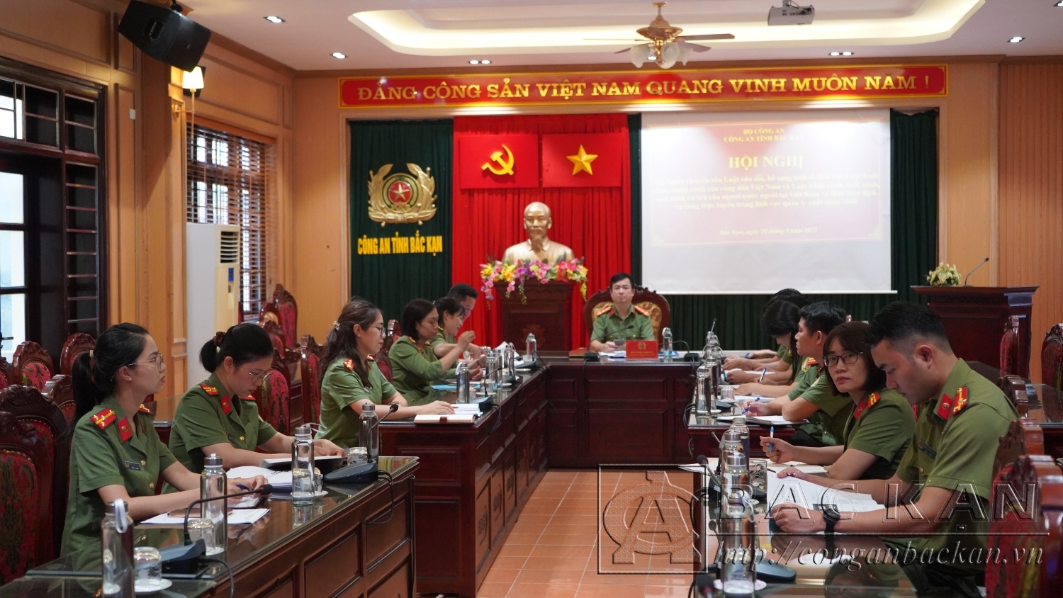 Hội nghị tại điểm cầu Công an tỉnh Bắc Kạn