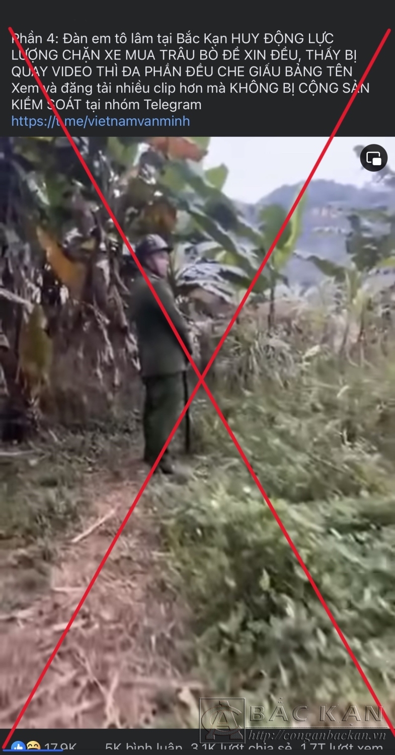 Một số đoạn video có nội dung, bình luận sai sự thật