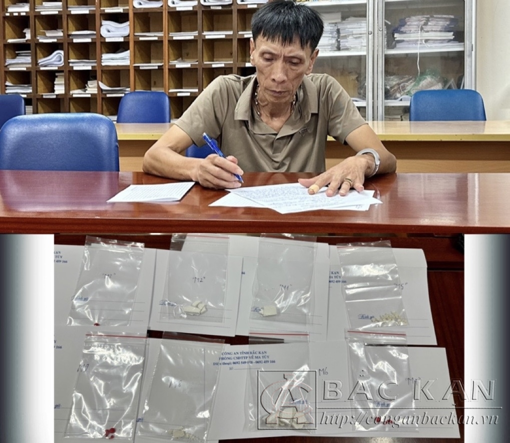 Đối tượng Lê Anh Tuấn và tang vật