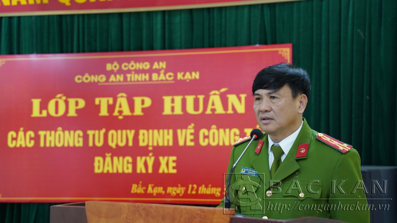 Đại tá.TS Nguyễn Thanh Tuân, Phó Giám đốc Công an tỉnh phát biểu chỉ đạo